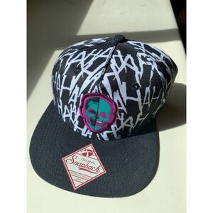 RARE SUICIDE SQUAD Hat Cap SNAPBACK Adjustable JOKER HAHA Allover  DC COMICS EUC